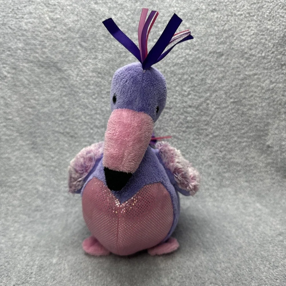 Webkinz Plumfadoodle Plush Purple Pink‎ Bird Stuffed Animal HM662 No Code